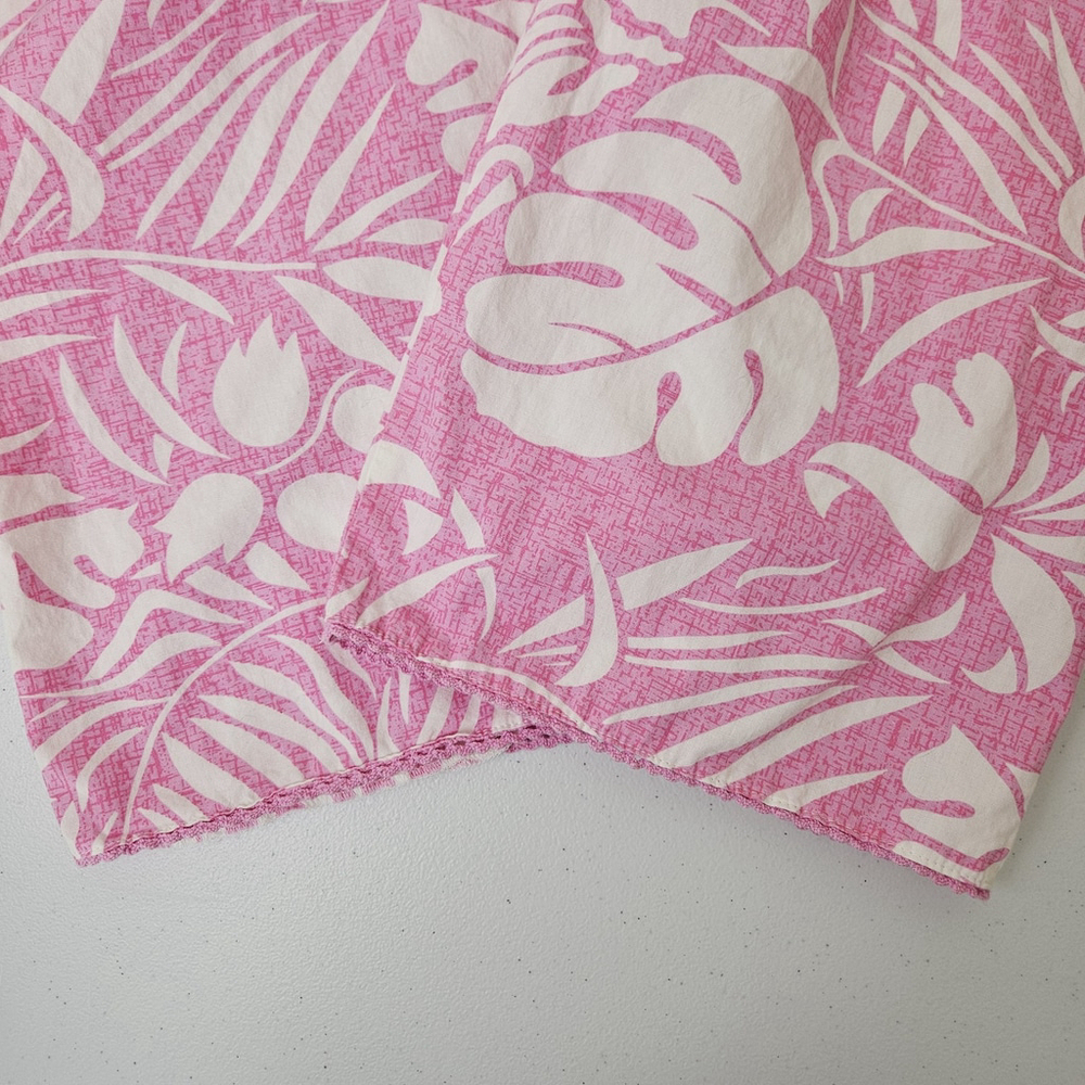 PJ Salvage Women's Small Lounge Pants Pink Tropical Cotton Lightweight Pajama - Picture 15 of 16